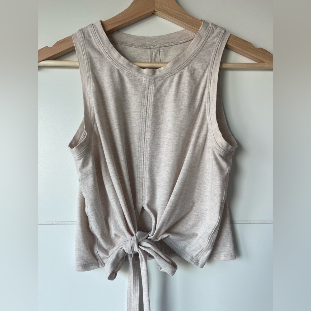 Lululemon cotton blend tie tank